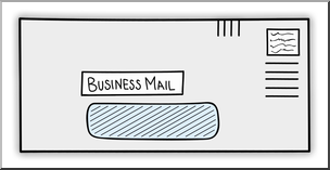 Clip Art: Recycle: Business Envelope 2 Color 2