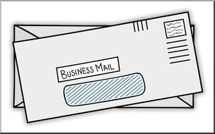 Clip Art: Recycle: Business Envelope 3 Color 2