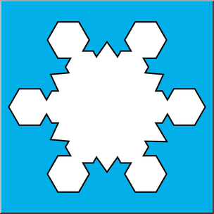 Clip Art: Blank Snowflake 1 Color