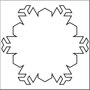 Clip Art: Blank Snowflake 2 B&W