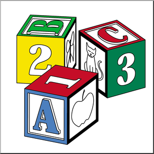 Clip Art: Child’s Blocks Color