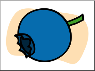 Clip Art: Basic Words: Blueberry Color Unlabeled