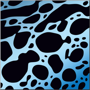 Clip Art: Animal Patterns: Blue Poison Dart Frog Color