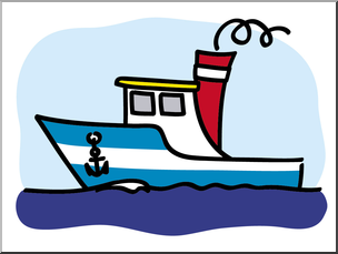 Clip Art: Basic Words: Boat Color Unlabeled