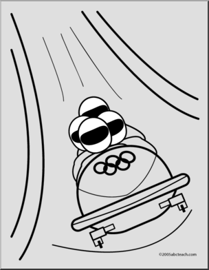 Coloring Page: Olympics – Bobsleigh