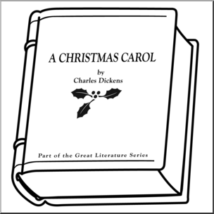 Clip Art: Book: A Christmas Carol B&W