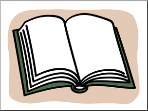 Clip Art: Basic Words: Book Color Unlabeled