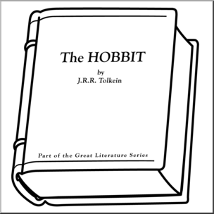 Clip Art: Book: The Hobbit B&W