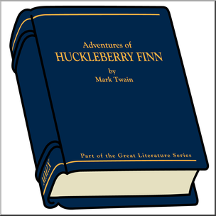 Clip Art: Book: Huckleberry Finn Color