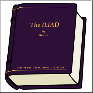 Clip Art: Book: The Iliad Color