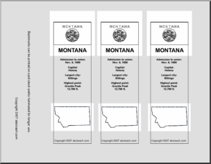 Bookmark: U.S. States – Montana (b/w)