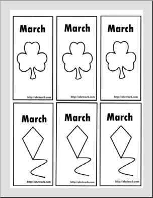 Bookmarks: March (Kites and Shamrocks)