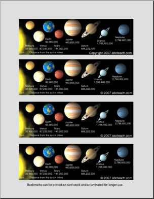 Bookmark: Planets (color)