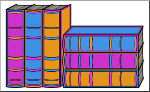 Clip Art: Books 3 Color 2