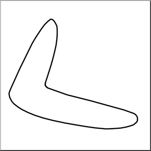 Clip Art: Boomerang B&W