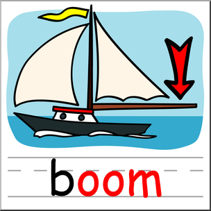 Clip Art: Basic Words: -oom Phonics: Boom Color