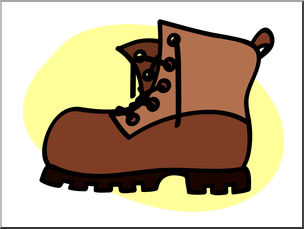 Clip Art: Basic Words: Boot Color Unlabeled