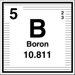 Clip Art: Elements: Boron B&W
