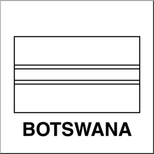 Clip Art: Flags: Botswana B&W