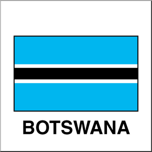Clip Art: Flags: Botswana Color