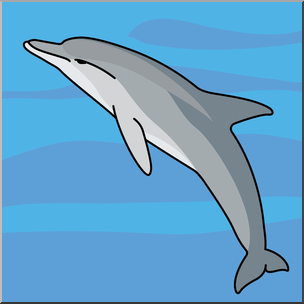 Clip Art: Whale: Bottlenose Dolphin Color
