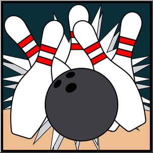 Clip Art: Sports Icon: Bowling Color