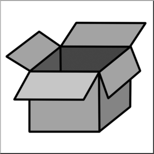 Clip Art: Box Grayscale
