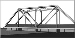 Clip Art: Bridge Grayscale
