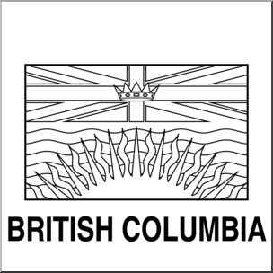 Clip Art: Flags: British Columbia B&W