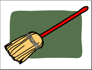 Clip Art: Basic Words: Broom Color Unlabeled