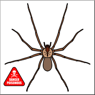 Clip Art: Spiders: Brown Recluse Color