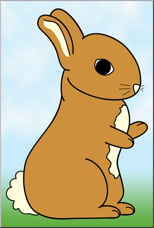 Clip Art: Cartoon Bunny 2 Color 1
