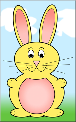 Clip Art: Cartoon Bunny 3 Color 1 – Abcteach