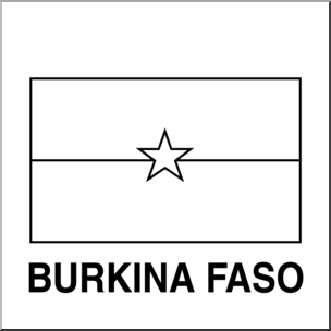 Clip Art: Flags: Burkina Faso B&W
