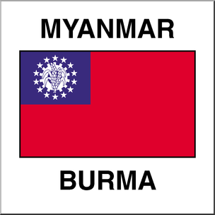 Clip Art: Flags: Burma Color