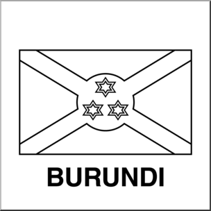 Clip Art: Flags: Burundi B&W