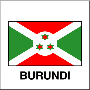 Clip Art: Flags: Burundi Color