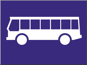 Clip Art: Transportation: Bus Icon Color