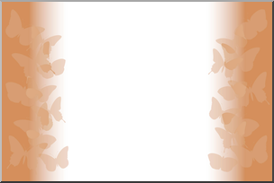 Clip Art: Butterfly Background 02 Orange