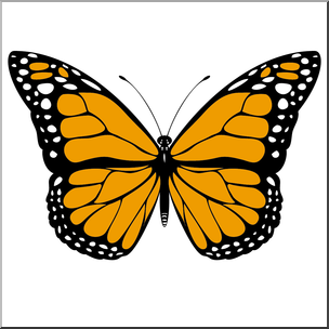 Clip Art: Butterfly: Monarch Color