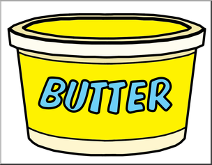 Clip Art: Food Containers: Butter Tub Color