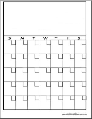 Calendar: Blank (portrait) – large header