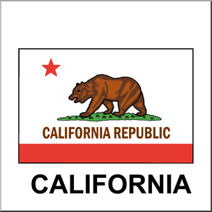 Clip Art: Flags: California Color