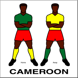 Clip Art: Men’s Uniforms: Cameroon Color