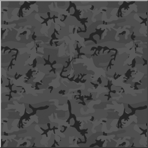 Clip Art: Camouflage 01 Grayscale