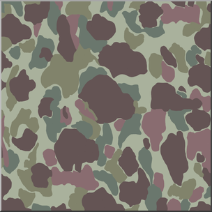 Clip Art: Camouflage 02 Color
