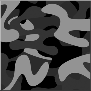 Clip Art: Camouflage 03 Grayscale