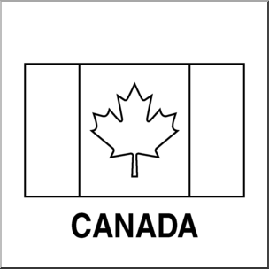 Clip Art: Flags: Canada B&W