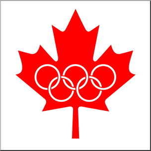 Clip Art: Winter Olympics Canada 2 Color