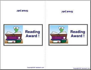 Candy Wrapper: Reading Award (bookworm)